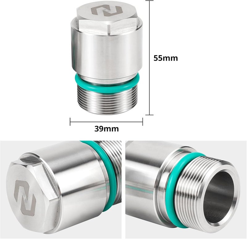 NICECNC 39mm Fork Tube Extensions 1" Stainless Steel Compatible with Harley Sportster 883 XLH883 1994 2000 2001 2002, Sportster 883 Low XL883L 2006 2007 2008 2009, See Fitments - Image 3